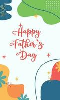 Father's Day poster or banner template vector