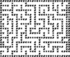 rectangle maze game vector black and white