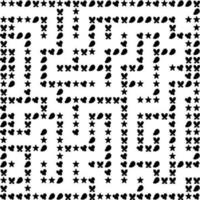 rectangle maze game vector black and white