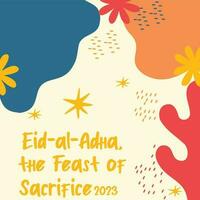 Eid al adha 2023 background design vector