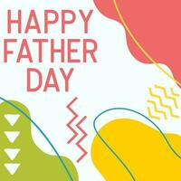 Father's Day poster or banner template vector