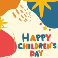 children's day composition vector design