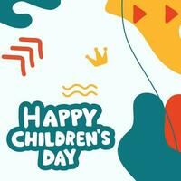 children's day composition vector design