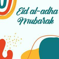 Set Social media post template of Eid al adha event. vector