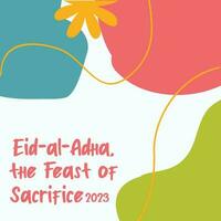 Eid al adha 2023 background design vector