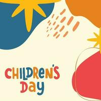 children's day composition vector design