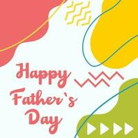 Father's Day poster or banner template vector