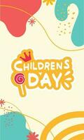 children's day composition vector design