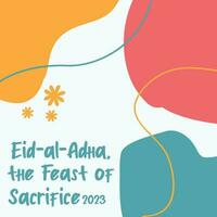 Set Social media post template of Eid al adha event. vector