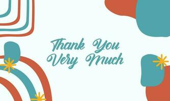 thank you very much Post template. Social media poster. Vector design illustration.