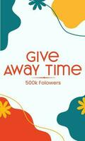 Giveaway banner. Post template. Social media poster. Vector design illustration.