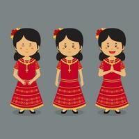 Paraguay Character with Various Expression vector