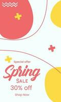 Spring Sale minimalist square banner template. Suitable for social media posts, flyer,backgroud and web internet ad vector