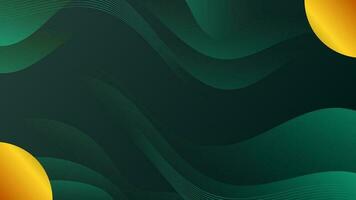 Abstract Gradient dark green liquid Wave Background vector