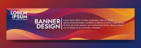 Abstract Gradient red orange liquid Wave Banner Template vector