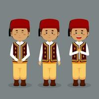 Algerian Character with Various Expression vector