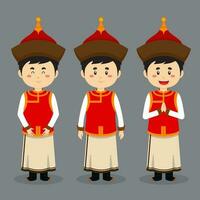 Avatar of a Mongolian with Various Expression vector