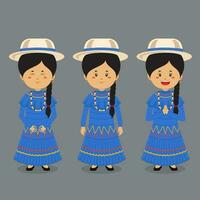 Honduras Character with Various Expression vector