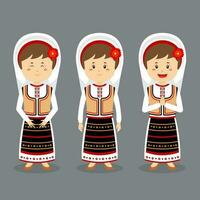 Moldavia personaje con varios expresión vector
