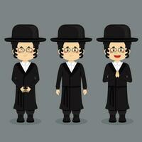 Israel Character with Various Expression vector