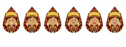 Algerian Avatar with Various Expression vector