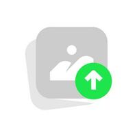 upload image button concept illustration glyph or filled icon design editable vector eps10