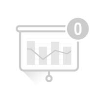 No datos o gráfico a monitor concepto ilustración plano diseño vector eps10. moderno gráfico elemento para aterrizaje página, vacío estado ui, infografía, icono