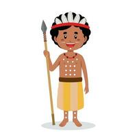 Aborigine People's Characters Preparing to Hunt vector