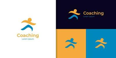 Coach success logo design for Life coaching logo, coaching sport  logo design vector template