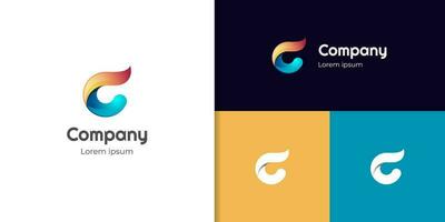 Letter C abstract logo icon design template elements for your identity vector