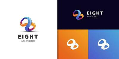 Abstract Colorful infinity Logo Design Elements, eight number for name technology brand vector