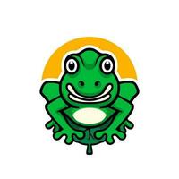Frog mascot cartoon vector