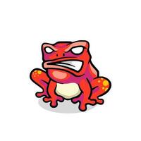 Frog angry mascot vector