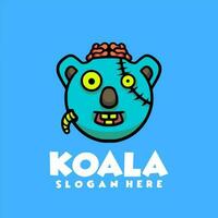 coala zombi mascota vector