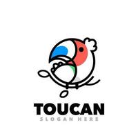 Toucan line art vector