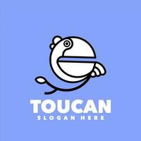 Toucan outline logo vector