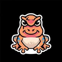 Frog mascot cartoon vector