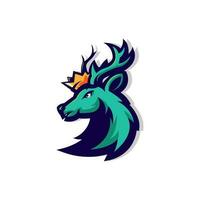 Deer King athletic club vector logo