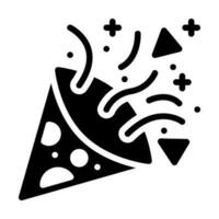 Confetti Glyph Icon. Perfect for Graphic Design, Mobile, UI, and Web Masterpieces vector