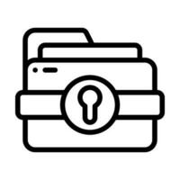 archive folder line icon vector