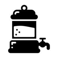 Drink Dispenser Glyph Icon. Perfect for Graphic Design, Mobile, UI, and Web Masterpieces vector