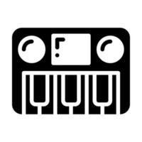 Piano Glyph Icon. Perfect for Graphic Design, Mobile, UI, and Web Masterpieces vector