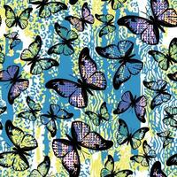 continuous design of butterflies. Pattern seamless for textile industry. vector