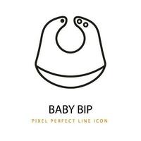 bebé bip icono línea Arte píxel Perfecto infantil bebé niñito vector