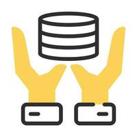 database flat icon vector