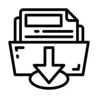 save file line icon vector