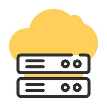 icono plano de base de datos vector