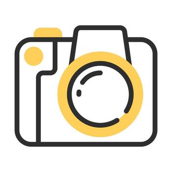 icono de cámara plana vector