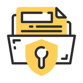seguridad carpeta plano icono vector