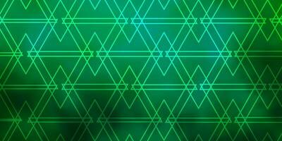 Light Green vector background with lines, triangles.